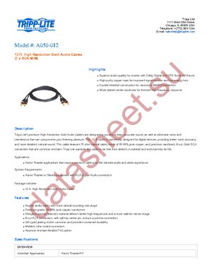 A050-012 datasheet  